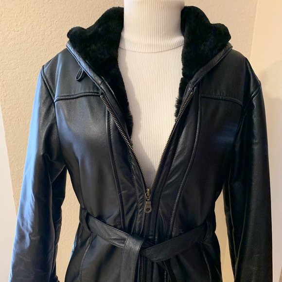Wilson Leather Jacket Fully Lined w/Faux Fur - Picture 1 of 16